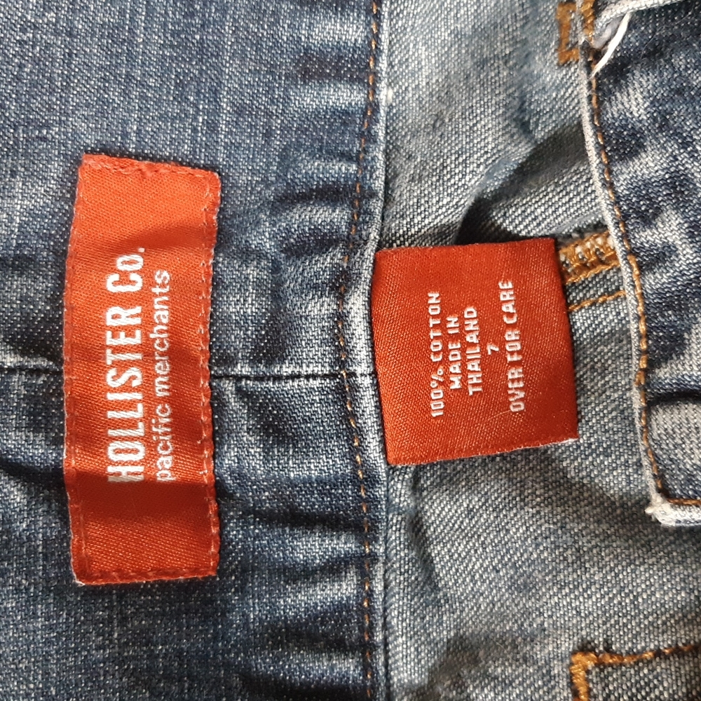 Womens Shortie Short Mini Jean Skirt sz 7 HOLLISTER b46 - Picture 6 of 6